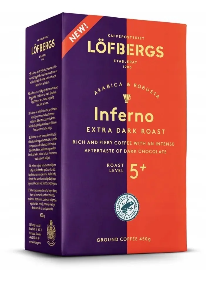 Kaf.maltā Lofbergs Inferno Extra Dark roast 450 g