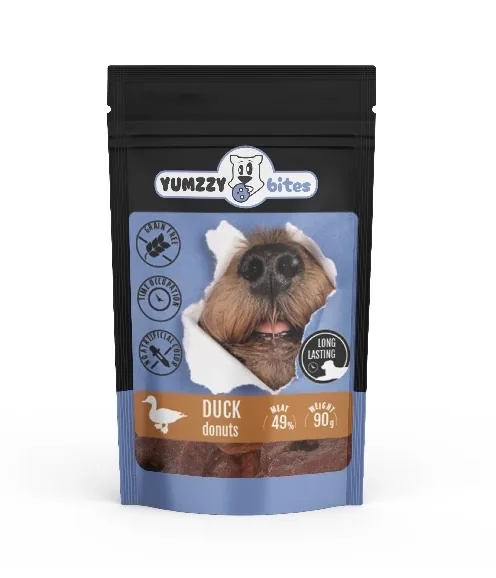 SUŅU GARDUMS YUMZZYBITES GREDZENI AR PĪLES GAĻU, 90G