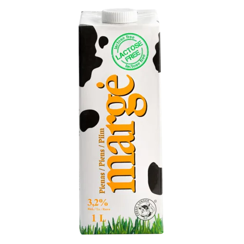 PIENS MARGE BEZ LAKTOZES 3.2% 1L UHT