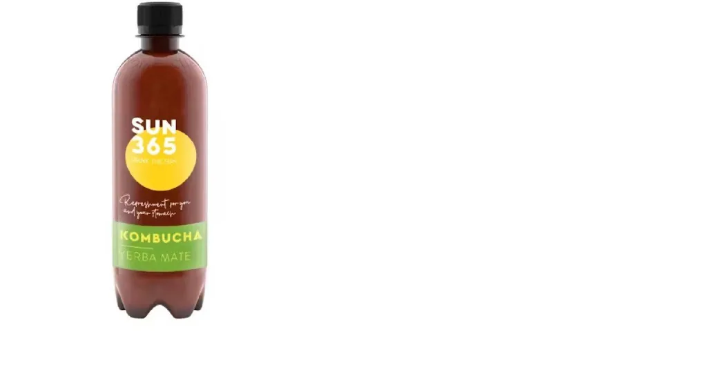 TĒJAS DZĒRIENS SUN365 KOMBUCHA YERBAMATE, PET, 0.5L (DEP)