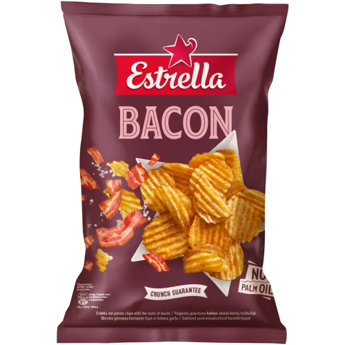 ČIPSI ESTRELLA AR BEKONA GARŠU, RIEVOTI, 130G