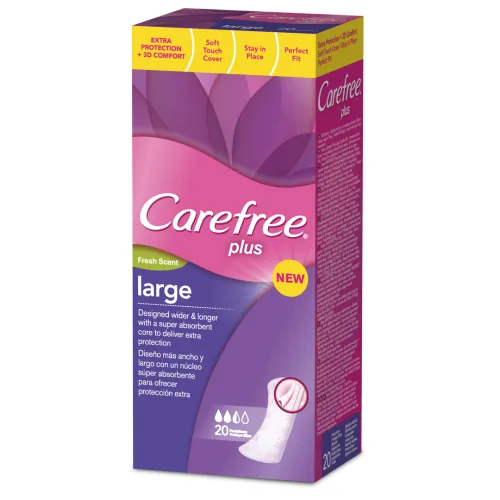 Ikdienas ieliktnīši carefree fresh large 20 gab.
