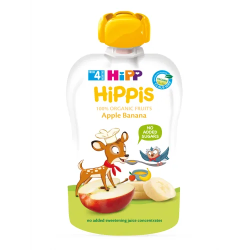 BIEZENIS HIPP ĀBOLU BANĀNU 4+ 100G