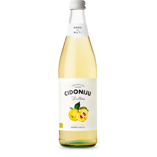 DZĒRIENS GARDU MUTI ZELTERIS CIDONIJU GĀZĒTS 500ML STIKLS