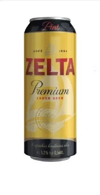 Alus Zelta, 5,2%, bundžā, 0,568 l (DEP)