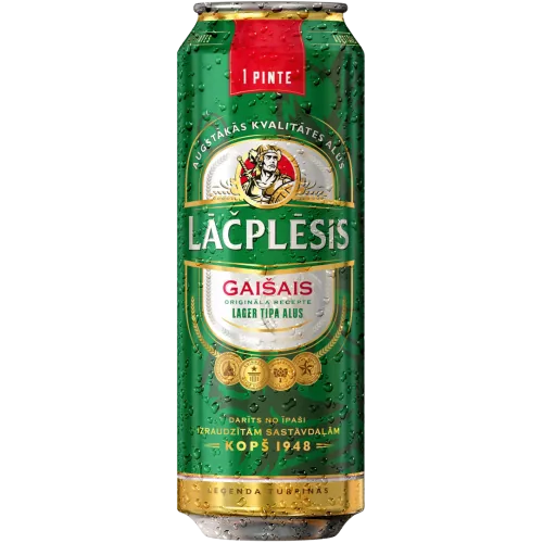 Alus Lāčplēsis gaišais pinte 5% 0,568 l can
