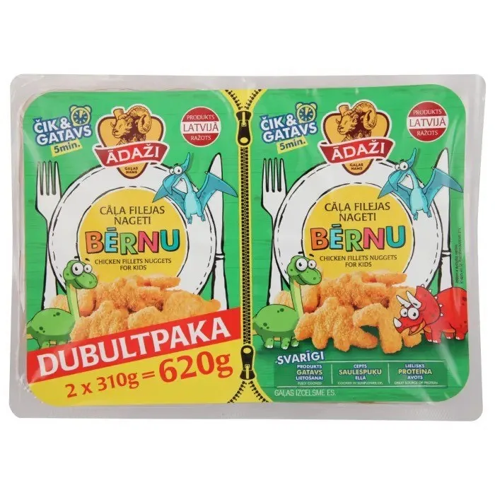 NAGETI CĀĻA FILEJAS BĒRNU DUBULTPAKA ĀDAŽI 2X310G