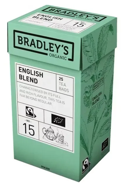 MELNĀ TĒJA BRADLEY'S ENGLISH BLEND, 25GABX2G