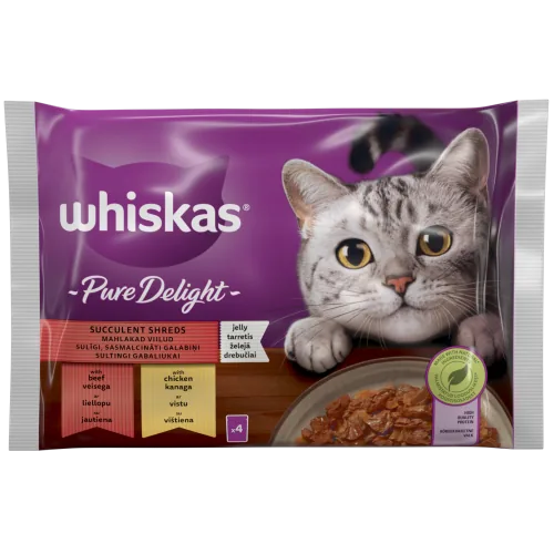 BARĪBA KAĶIEM KONS.WHISKAS PURE DELIGHT KLASISK.GAĻ.IZ.85GX4