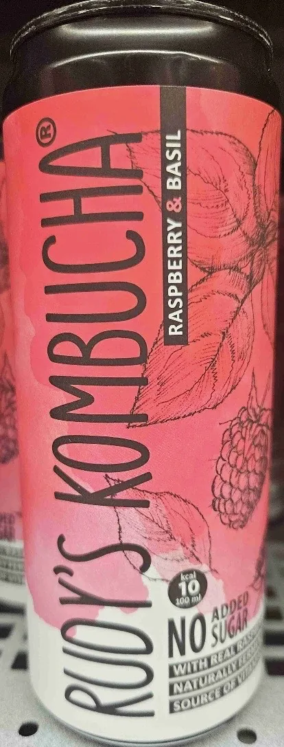 DZĒRIENS KOMBUČA RASBERRY&BASIL 330ML