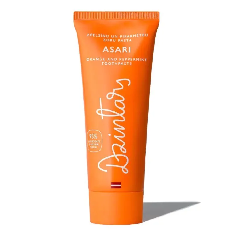 Asari zobu pasta ar apelsīna un piparmētras garšu 75 ml Dzintars