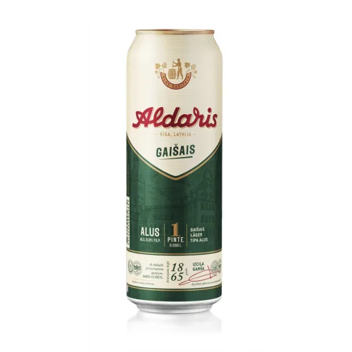 Alus Aldaris gaišais 5% 0,568 l can