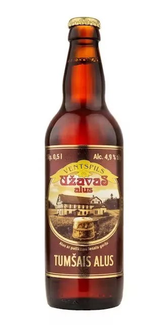 Alus Užavas tumšais, stiklā, 4,9%, 0,5 l (DEP)