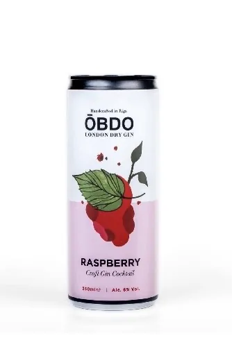 Джин-коктейль OBDO малина, 6%, 0,25 л
