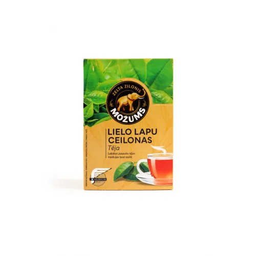 TĒJA MELNĀ MOŽUMS CEILONAS LIELO LAPU 100G