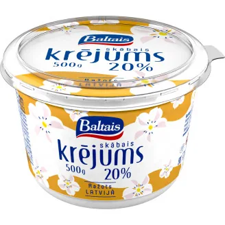 SKĀBAIS KRĒJUMS BALTAIS 20% 500G