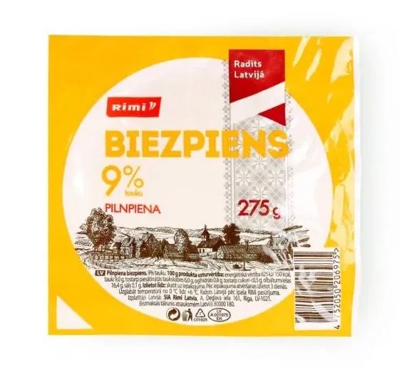 PILNPIENA BIEZPIENS 9% RIMI 275G