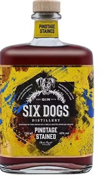 Джин Six Dogs Pinotage Stained, 43%, 0,7 л