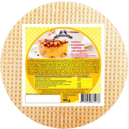 VAFEĻU PLĀKSNES TORTĒM KLASISKĀS 90G