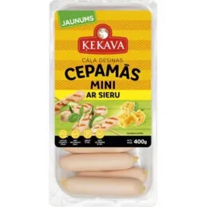 CĀĻA DESIŅAS ĶEKAVA CEPAMĀS AR SIERU MINI DIVPAKA 400G
