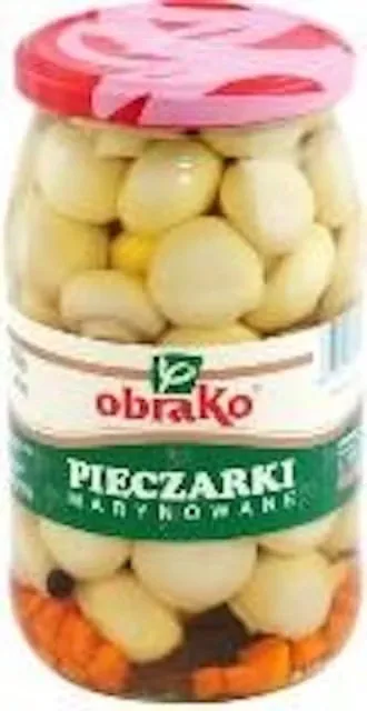 ŠAMPINJONI MARINĒTI OBRAKO,800G/440G