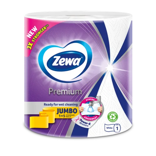 PAPĪRA DVIELIS ZEWA JUMBO PREMIUM, 1 GAB,230SL,3SL