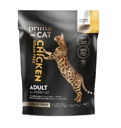 SAUSĀ BARĪBA PIEAUGUŠIEM KAĶIEM PRIMACAT, AR MĀJPUTNU GAĻU, BEZ GRAUDIEM, 1.4KG