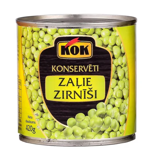 ZAĻIE ZIRNĪŠI KOK KONSERVĒTI 400G