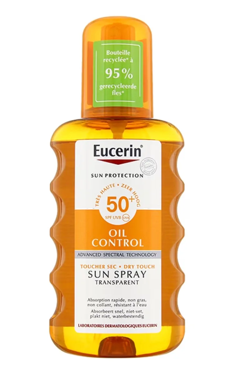EUCERIN SUN PROTECTION OIL CONTROL TRANSPARENT SPF50+ EĻĻA SAULES AIZSARDZĪBAI, 200ML