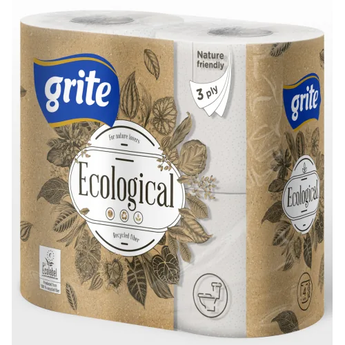 TUALETES PAPĪRS GRITE ECOLOGICAL 4RUĻĻI