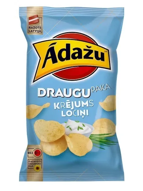 ČIPSI ĀDAŽU DRAUGU PAKA KRĒJUMS UN LOCIŅI 180G
