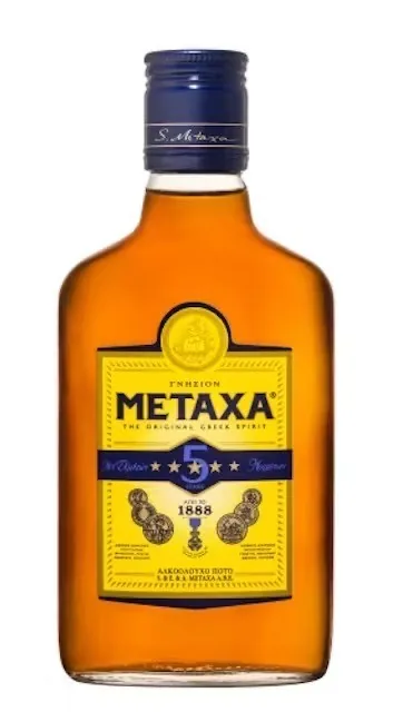 Stiprs alkoholisks dzēriens Metaxa 5*,38%, 0,2 l