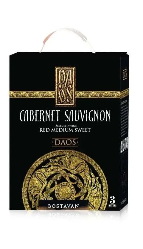 Sarkanvīns Daos Cabernet Sauvignon Medium sweet 3 l bib 12,5 % pussalds