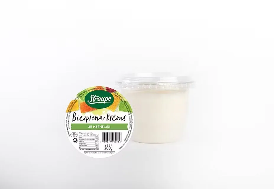 BIEZPIENA KRĒMS STRAUPE SALDAIS AR MARMELĀDI 200G