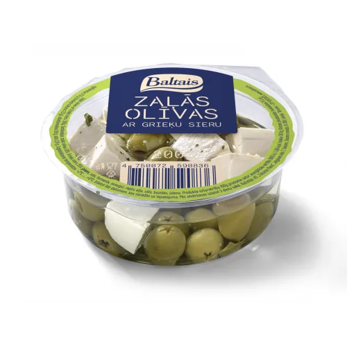ZAĻĀS OLĪVAS AR BALTAIS GRIEĶU SIERU 200G