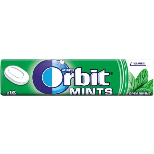 LEDENES ORBIT SPEARMINTS ROLLMINTS 28G