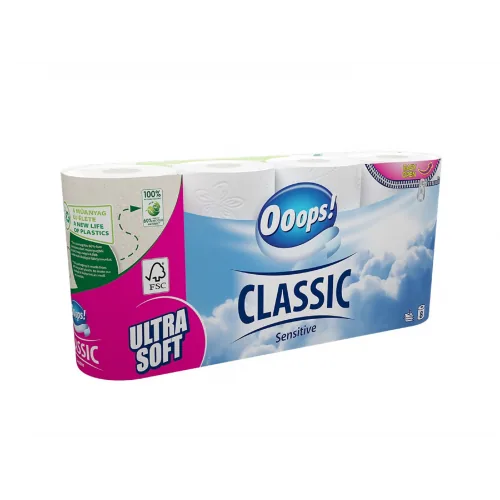 TUALETES PAPĪRS OOOPS! CLASSIC SENSITIVE 8RUĻĻI 3KĀRTAS