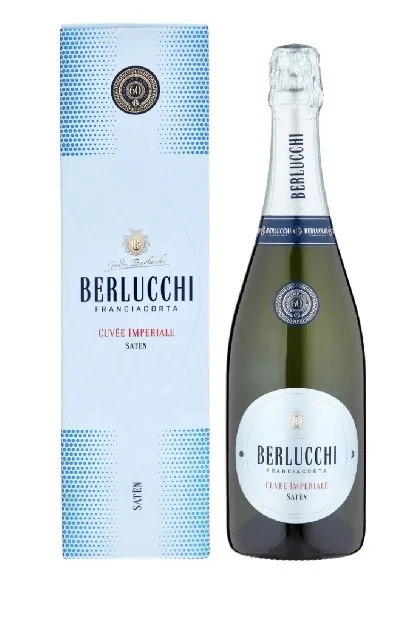 Dzirkstošais vīns berlucchi cuvée imperiale franciacorta saten, brut, kastē, 12,5%, 0,75 l