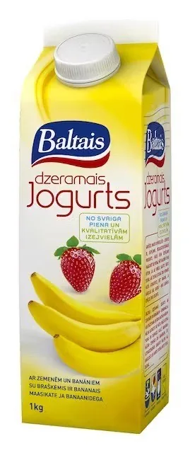 DZERAMAIS JOGURTS BALTAIS ZEMEŅU - BANĀNU, 1 KG