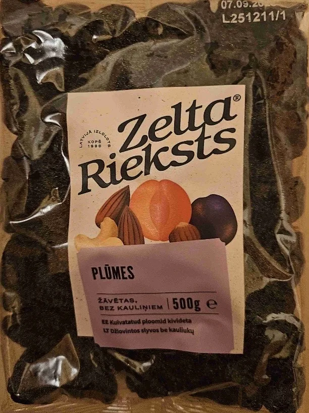 PLŪMES ŽĀVĒTAS BEZ KAULINIEM 500G ZELTA RIEKSTS
