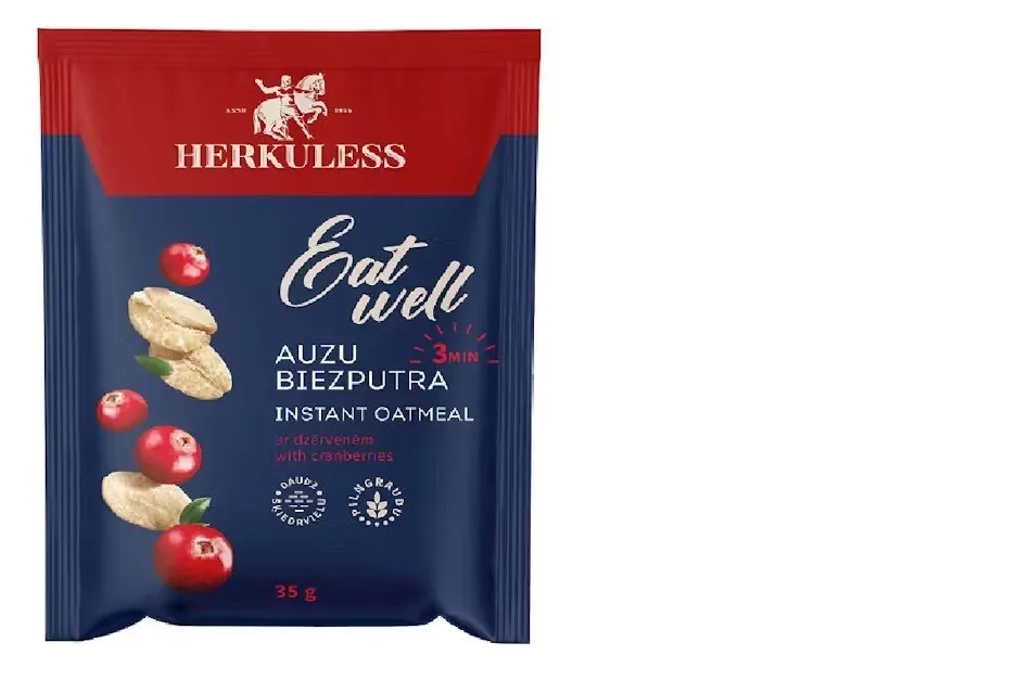 AUZU BIEZPUTRA HERKULESS AR DZĒRVENĒM ĀTRI PAGATAVOJAMĀ 35G