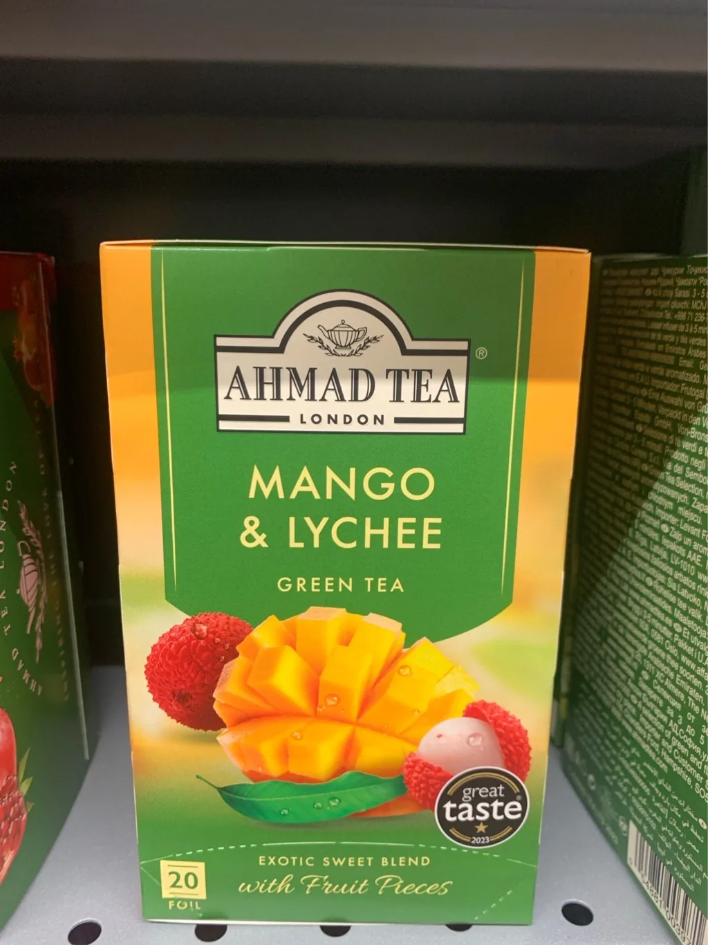 ZAĻĀ TĒJA AHMAD TEA MANGO UN LĪČIJA 40G