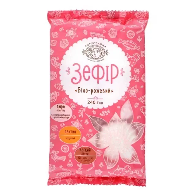 ZEFĪRS BOGUSLAVNA, BALTS/ROZĀ, 240G