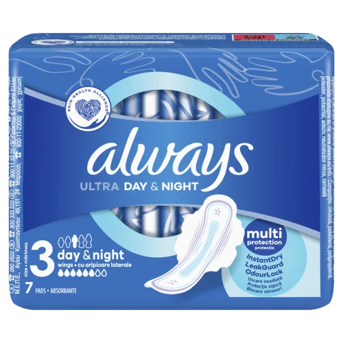 Higiēniskās paketes Always Ultra Night 7 gab