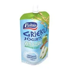 JOGURTS GRIEĶU BALTAIS  JOGURTS AR AUZĀM, ĀBOLIEM UN KANĒLI 200G