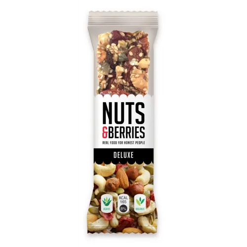BATONIŅŠ NUTS BERRIES DELUXE BIO 40G