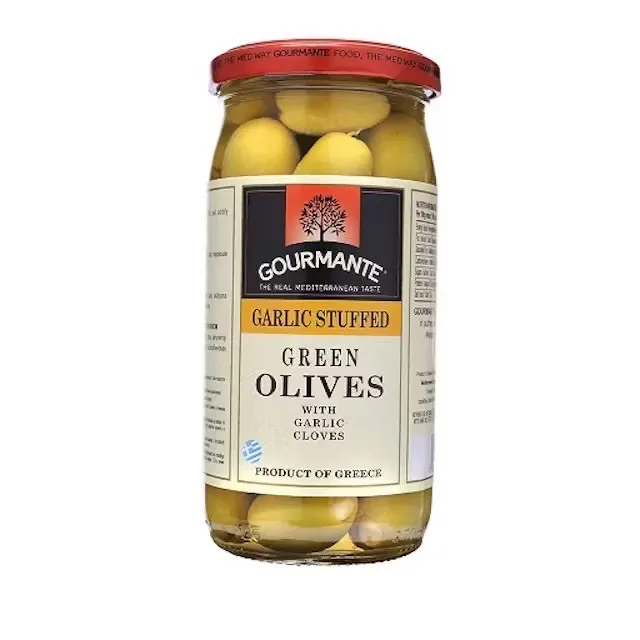 ZAĻĀS OLĪVES PILDĪTAS AR ĶIPLOKU GOURMANTE, 570ML/360G