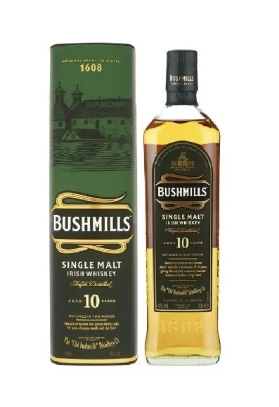 Viskijs Bushmills Single Malt, 10 Y.O., 40%, kastē, 0,7 l