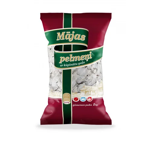 PELMEŅI MĀJAS AR KŪPINĀTU GAĻU ĢIMENES PAKA 1KG