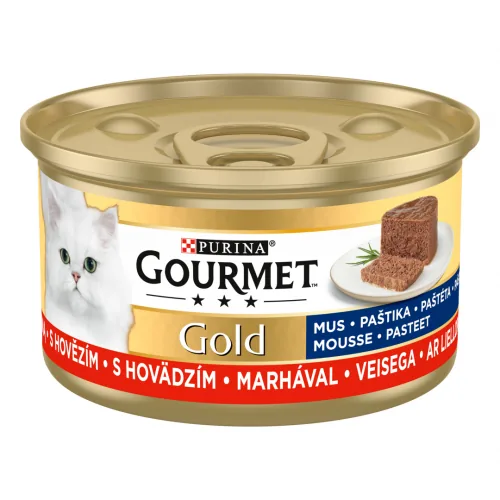 BARĪBA KAĶIEM KONS. GOURMET GOLD PASTĒTE LIELLOPA 85G